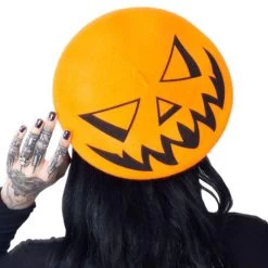 Kreepsville 666 Trick Or Treat Pumpkin Beret Hat: Orange -Fashion Apparel Back 46828.1589981424