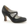 Pin Up Couture Flapper Heels: Black - In Stock -Fashion Apparel BigC Edit Front 76117.1547354534