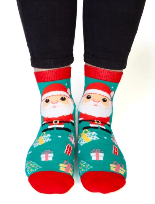 Christmas Santa Feet Speak Socks 3 Christmas Santa Feet Speak Socks