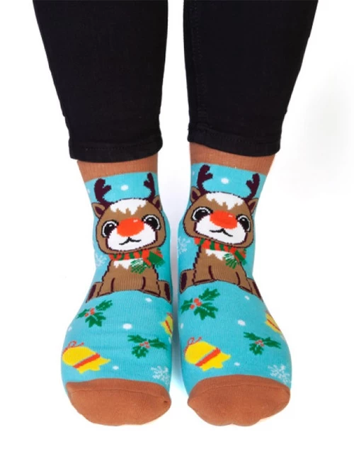 Christmas Reindeer Feet Speak Socks 3 Christmas Reindeer Feet Speak Socks