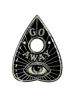Kreepsville 666 Go Away Ouija Planchette Glow In The Dark Enamel Pin
