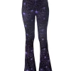 Too Fast Hellz Bellz Spider Web Bell Bottom Flares: Purple - Small -Fashion Apparel Big C Edit 1 73715.1602151875