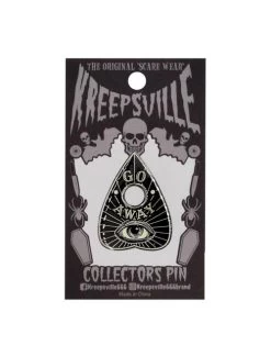 Kreepsville 666 Go Away Ouija Planchette Glow In The Dark Enamel Pin -Fashion Apparel Big C Edit 2 03697.1645627044