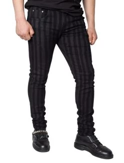 Kreepsville 666 Unisex Skinny Jeans: Destroyer Grey Stripe 20 Kreepsville 666 Unisex Skinny Jeans: Destroyer Grey Stripe -Fashion Apparel Big C Edit 2 48247.1709191183