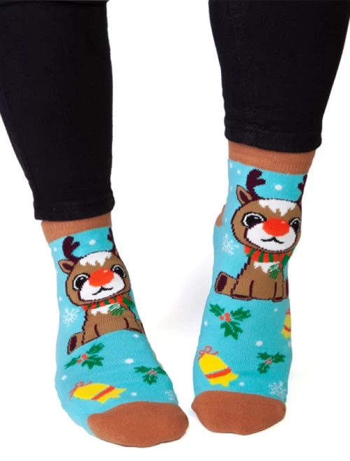 Christmas Reindeer Feet Speak Socks 6 Christmas Reindeer Feet Speak Socks - Image 4