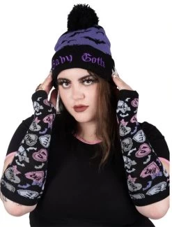 Too Fast Baby Goth Pom Pom Beanie 11 Too Fast Baby Goth Pom Pom Beanie -Fashion Apparel Big C Edit 3 86627.1649775939