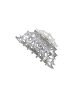 Kreepsville 666 Spiderweb Hair Claw: Silver Holographic Glitter -Fashion Apparel Big C Edit 500 90011.1651750457
