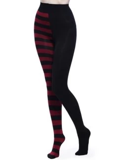 Killstar Ella Tights: Blood 7 Killstar Ella Tights: Blood -Fashion Apparel Big C Edit Angled 95826.1574762514