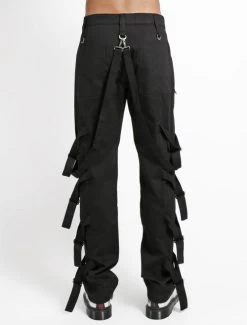 Tripp NYC Black Super Strap Bondage Pants - Size 30 -Fashion Apparel Big C Edit Back Male 21444.1598519958