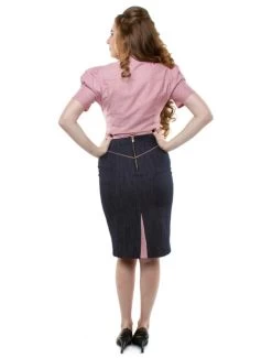 Lucky 13 Shake Shack Vintage Striped Top: Red / White - Small To Large 9 Lucky 13 Shake Shack Vintage Striped Top: Red / White - Small To Large -Fashion Apparel Big C Edit Back Model 99718.1569656969