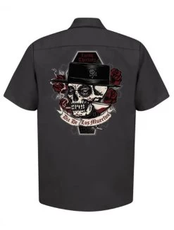 Lucky 13 Work Shirt: Muerto - Small, Medium And 2XL -Fashion Apparel Big C Edit Back No Model 16334.1667731936