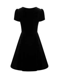 Hell Bunny Joanne Dress: Black - XS -Fashion Apparel Big C Edit Back No Model 33129.1594296012