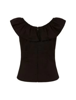 Hell Bunny Rio Top: Black - XS -Fashion Apparel Big C Edit Back No Model 40815.1567913307