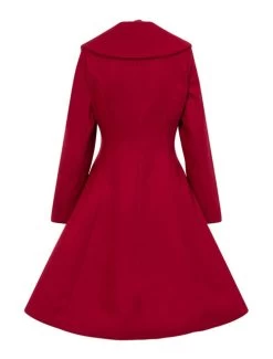 Hell Bunny Hermione Coat: Red - Small To 2XL -Fashion Apparel Big C Edit Back No Model 52164.1587733634