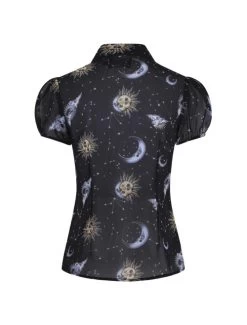 Hell Bunny Solaris Blouse - Small To 4XL -Fashion Apparel Big C Edit Back No Model 64119.1561623050