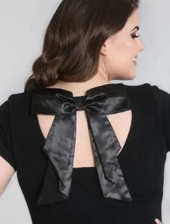 Hell Bunny Celine Top: Black - Small To 4XL