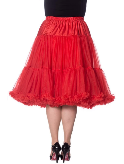 Banned Lifeforms 26" Petticoat - Plus Size: Red - 3XL, 4XL And 5XL 4 Banned Lifeforms 26" Petticoat - Plus Size: Red - 3XL, 4XL And 5XL - Image 2
