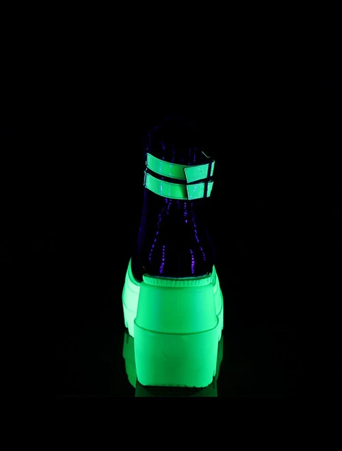 Demonia Shaker Ankle Boots: UV Neon Green - US7 IN STOCK 7 Demonia Shaker Ankle Boots: UV Neon Green - US7 IN STOCK - Image 5