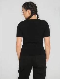 Hell Bunny Black Widow Jumper - Large, XL And 2XL -Fashion Apparel Big C Edit Back 30246.1592175538