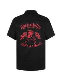 Chet Rock Loud Rex Bowling Shirt - Medium -Fashion Apparel Big C Edit Back 39918.1566444134