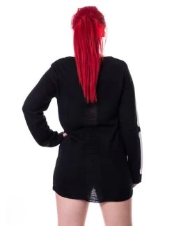 Heartless Internal Ladies' Jumper: Black / White -Fashion Apparel Big C Edit Back 45827.1594384208