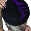 Kreepsville 666 Bat Repeat Beret Hat: Purple -Fashion Apparel Big C Edit Back 62074.1562209689