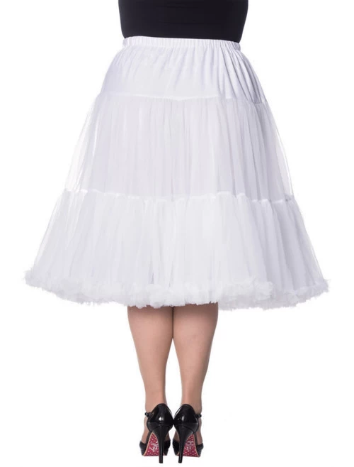 Banned Lifeforms 26" Petticoat, Plus Size: White - 3XL And 4XL 4 Banned Lifeforms 26" Petticoat, Plus Size: White - 3XL And 4XL - Image 2