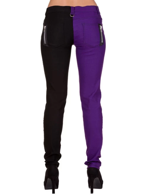 Banned Night After Night Jeans: Black / Purple - Small 4 Banned Night After Night Jeans: Black / Purple - Small - Image 2