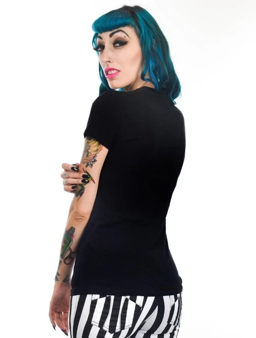 Too Fast Starry Skeleton Ribcage Babydoll T-Shirt 4 Too Fast Starry Skeleton Ribcage Babydoll T-Shirt - Image 2