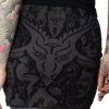 Kreepsville 666 Goat Head Mini Skirt: Grey