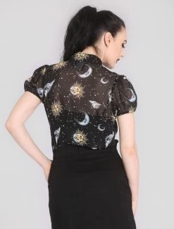 Hell Bunny Solaris Blouse - Small To 4XL -Fashion Apparel Big C Edit Back 79559.1566013555