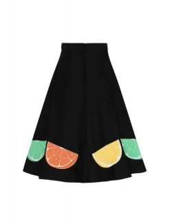 Collectif Silvia Fruit Slice Skirt - Small And Medium -Fashion Apparel Big C Edit Back 91090.1575013669
