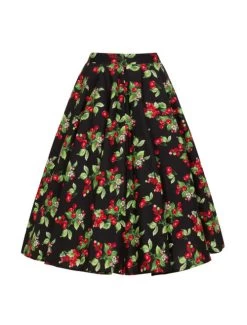Hell Bunny Cherie 50's Skirt - 2XL And 4XL -Fashion Apparel Big C Edit Baqck No Model 87638.1593337970