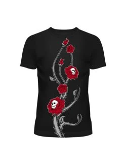 Vixxsin Skull Flowers T-Shirt