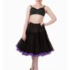 Banned Bright Lights Petticoat: Black / Purple - XS/S 1 Banned Bright Lights Petticoat: Black / Purple - XS/S -Fashion Apparel Big C Edit Bright Lights Black unt Purple Trim 75914.1556850848