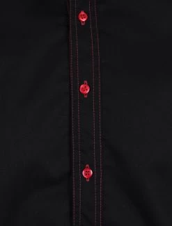 Banned Red Light Button Up Shirt - Small -Fashion Apparel Big C Edit Button 60021.1576575219