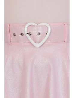 Collectif Adore Glitter Skater Dress: Pink - 4XL -Fashion Apparel Big C Edit Close Up Belt 36470.1618305786