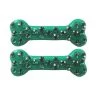 Kreepsville 666 Dia Mini Bone Hair Slides: Green (2 Pack) -Fashion Apparel Big C Edit Close Up 39385.1587032185