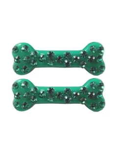 Kreepsville 666 Dia Mini Bone Hair Slides: Green (2 Pack)