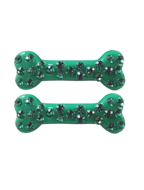 Kreepsville 666 Dia Mini Bone Hair Slides: Green (2 Pack) 3 Kreepsville 666 Dia Mini Bone Hair Slides: Green (2 Pack)