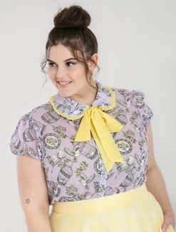 Hell Bunny Willow Sparrow Blouse: Lavender - Medium To 6XL 17 Hell Bunny Willow Sparrow Blouse: Lavender - Medium To 6XL -Fashion Apparel Big C Edit Closer Plus 59243.1647407896