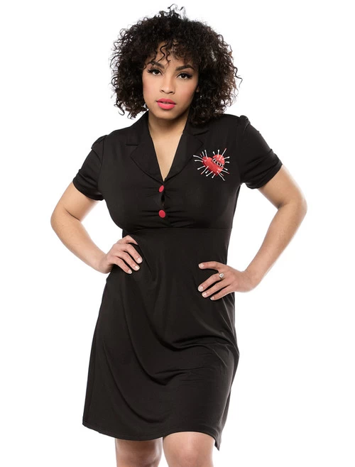 Sourpuss Rosie Dress: Voodoo Heart - XS 3 Sourpuss Rosie Dress: Voodoo Heart - XS