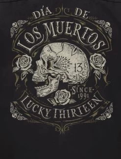 Lucky 13 Work Shirt: Dead Skull - Small To 6XL -Fashion Apparel Big C Edit Design Close 01791.1569648763