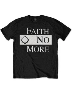 Faith No More Classic Logo T-Shirt: Black / White