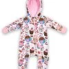 Six Bunnies Hooded Romper: Cupcakes -Fashion Apparel Big C Edit Display 10107.1590841341