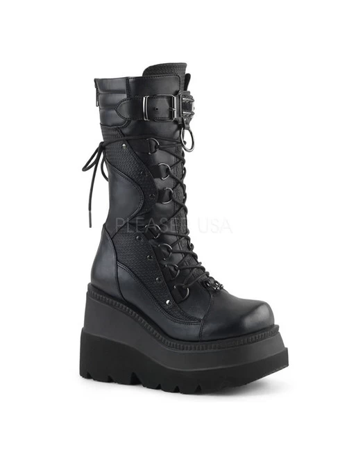 Demonia Shaker Pierced Mid-Calf Boots - PRE-ORDER 3 Demonia Shaker Pierced Mid-Calf Boots - PRE-ORDER