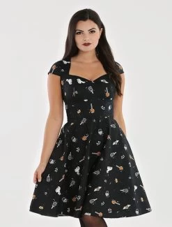 Hell Bunny Trick Or Treat Mid Dress - XS, Large And 2XL