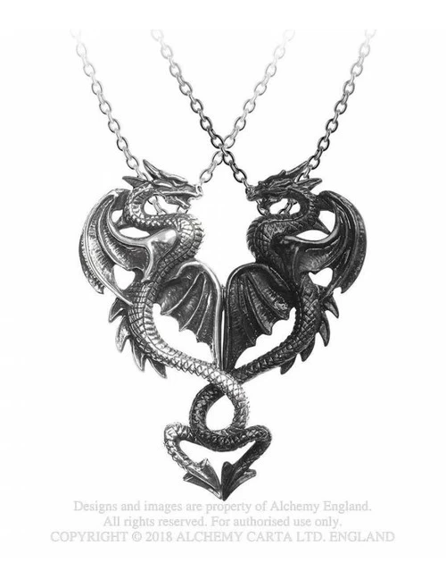 Alchemy Gothic - Draconic Tryst Couple's Pendant 3 Alchemy Gothic - Draconic Tryst Couple's Pendant