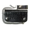Lucky 13 Death Or Glory Embossed Leather Wallet: Black 1 Lucky 13 Death Or Glory Embossed Leather Wallet: Black -Fashion Apparel Big C Edit Display 22595.1570180235