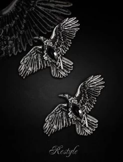 Restyle Black Diamond Raven Hair Clips (pair)